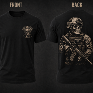 Medium Warriors Way Tactical Skull T-Shirt